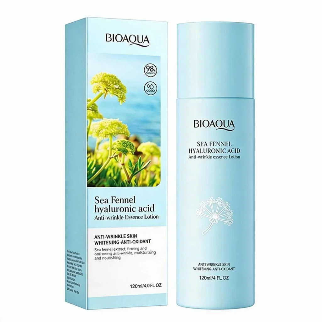Loțiune facială anti rid cu acid hialuronic și fenicul marin, Bioaqua, 120 ml