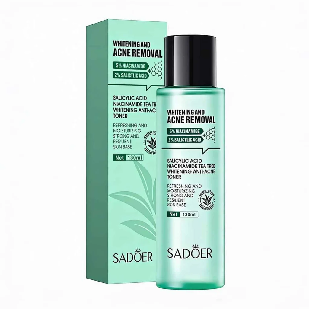 Loțiune tonică cu niacinamidă și acid salicilic pentru ten cu imperfecțiuni, Sadoer, 130 ml