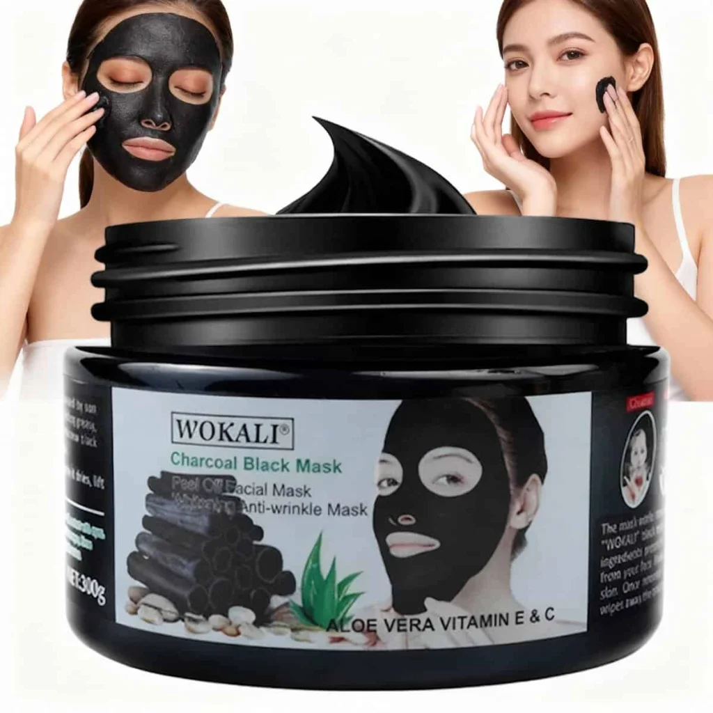 Mască Față cu Cărbune Activ și Aloe Vera, 300g - imagine 3