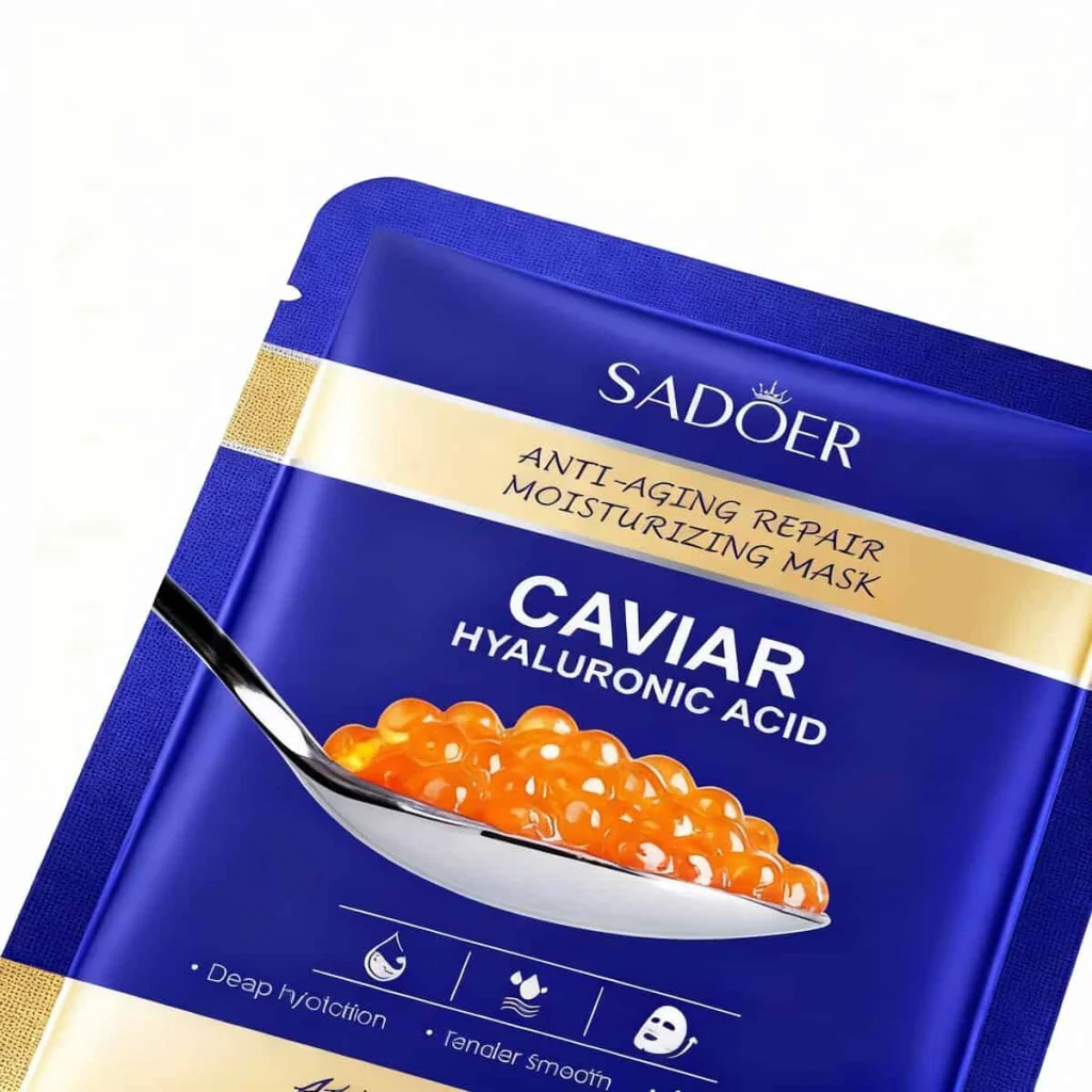 Masca de fata cu acid hialuronic si caviar, SADOER - imagine 3