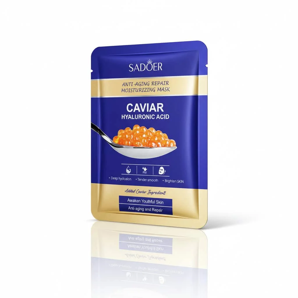 Masca de fata cu acid hialuronic si caviar, SADOER - imagine 2