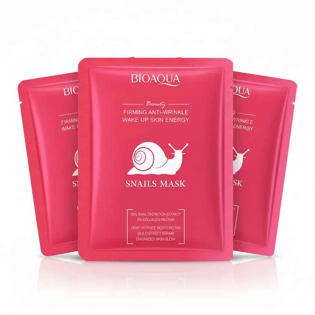 Masca de fata cu extract de melc, BIOAQUA - imagine 2