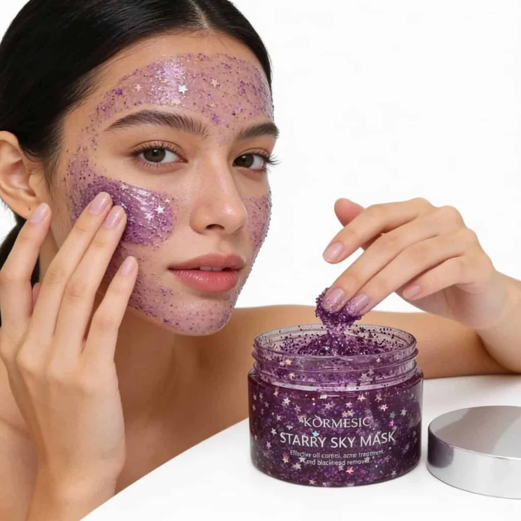 Masca de fata cu glitter, pentru ten problematic, 50g - imagine 3