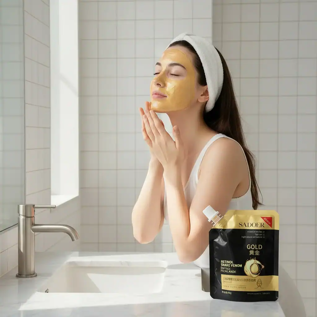 Mască de față cu retinol, Sadoer, 100g - imagine 3