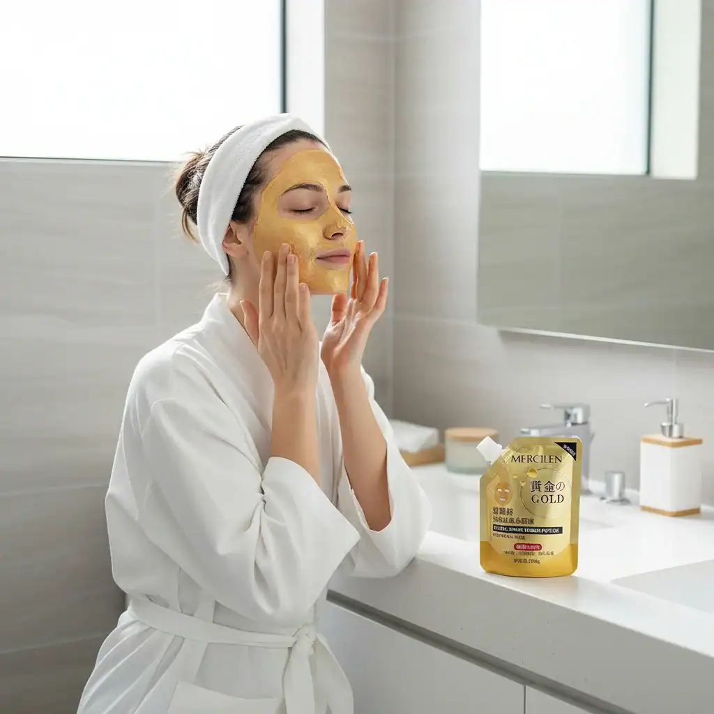 Mască de față cu retinol și peptide, Mercilen, 100g - imagine 3
