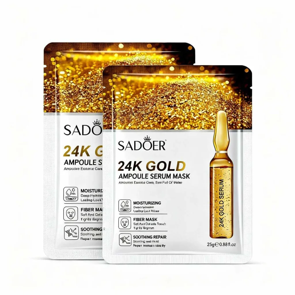 Masca de fata cu ser GOLD, SADOER - imagine 2