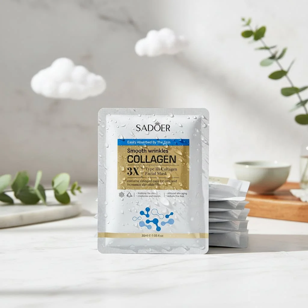 Masca de fata cu triplu colagen, SADOER - imagine 2