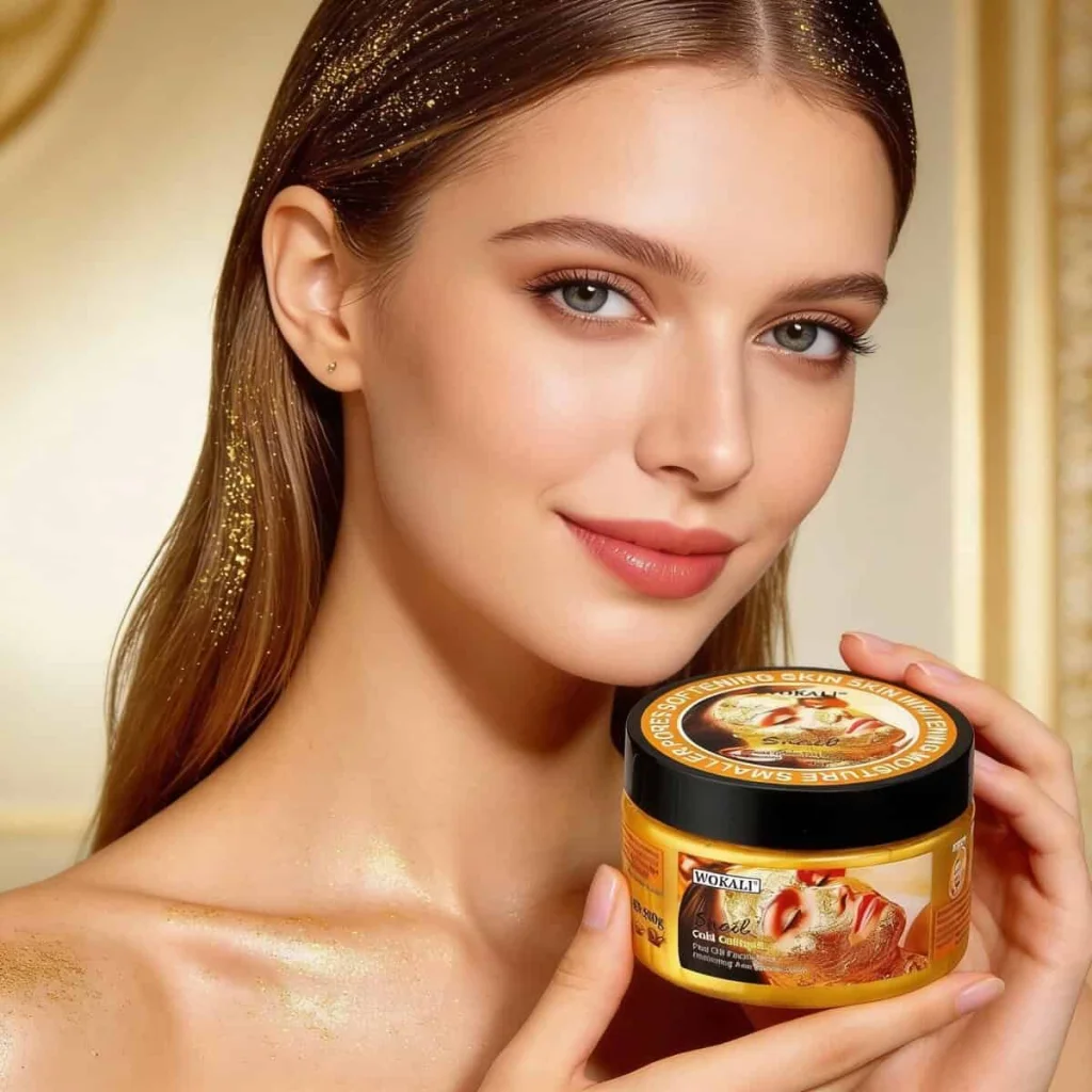 Mască de față peel-off Snail Gold Collagen, Wokali , 300 g - imagine 4