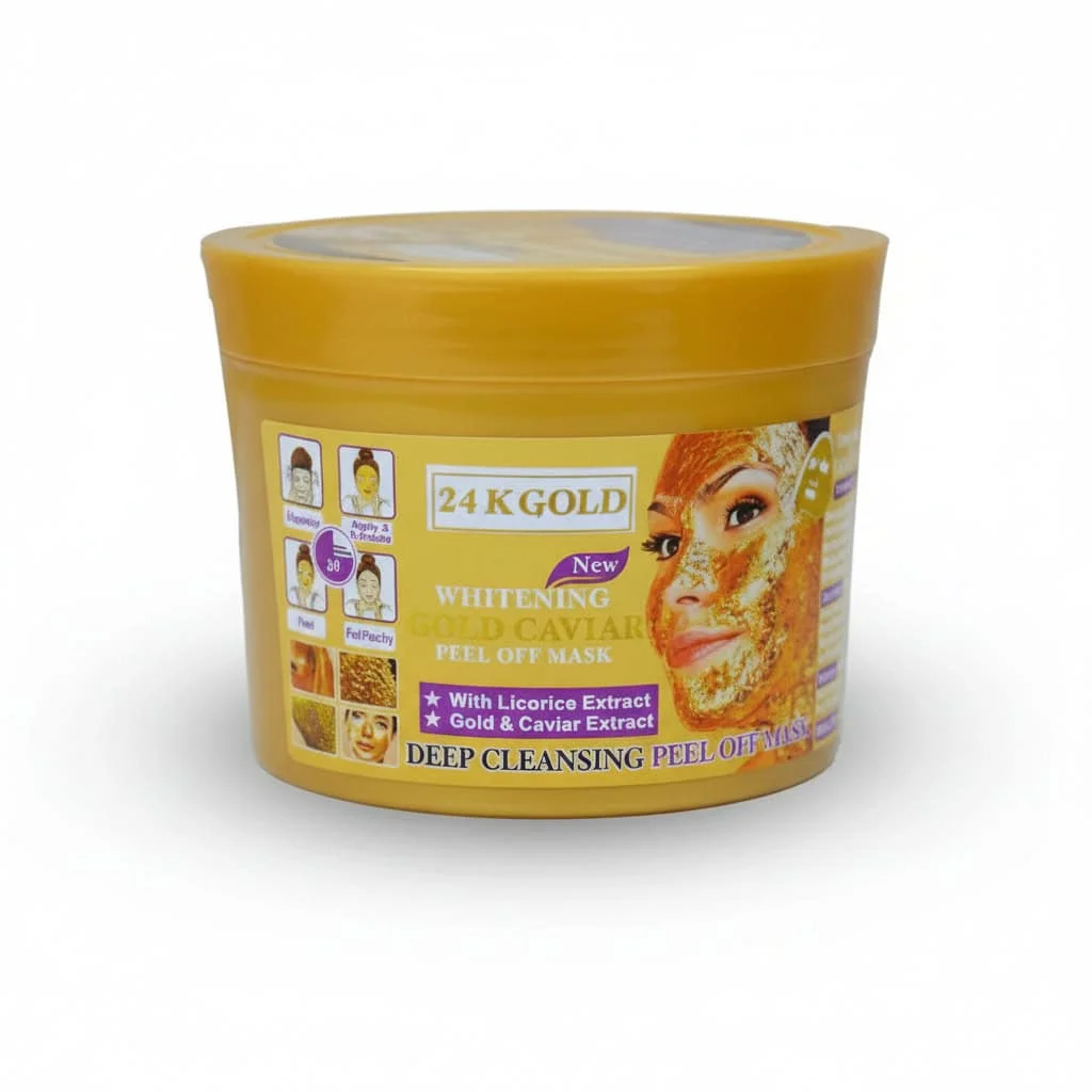 Mască de față pell off 24k gold cu caviar, Wokali, 300 ml