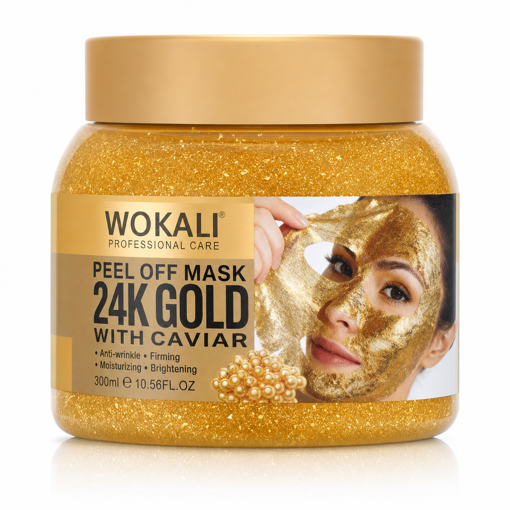Mască de față pell off 24k gold cu caviar, Wokali, 300 ml - imagine 2