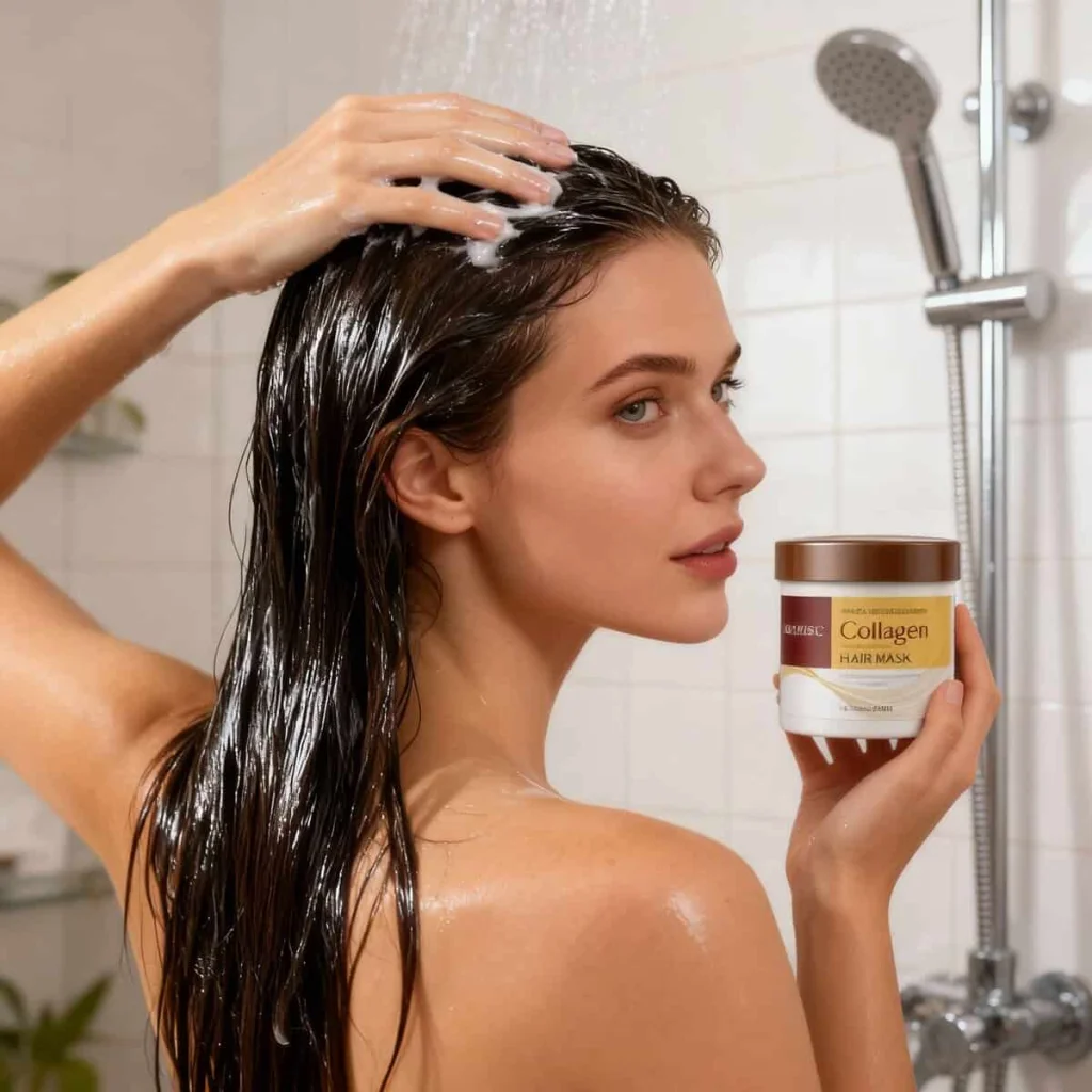 Mască de păr cu colagen pentru hidratare intensă, 500 ml - imagine 3