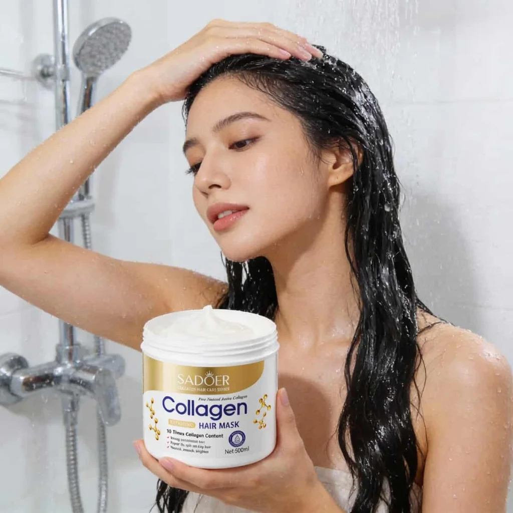 Mască de păr cu collagen, Sadoer, 500 ml - imagine 3