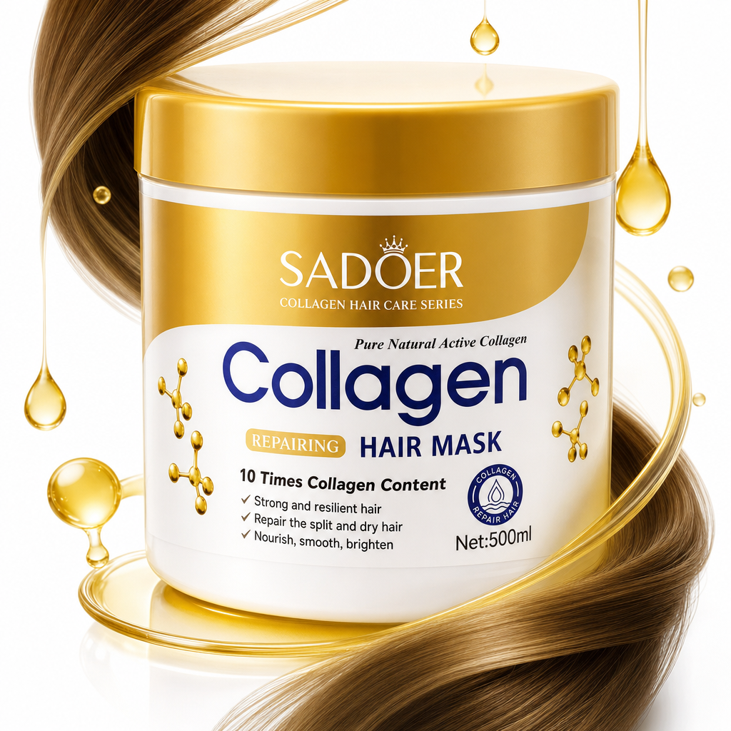 Mască de păr cu collagen, Sadoer, 500 ml - imagine 2