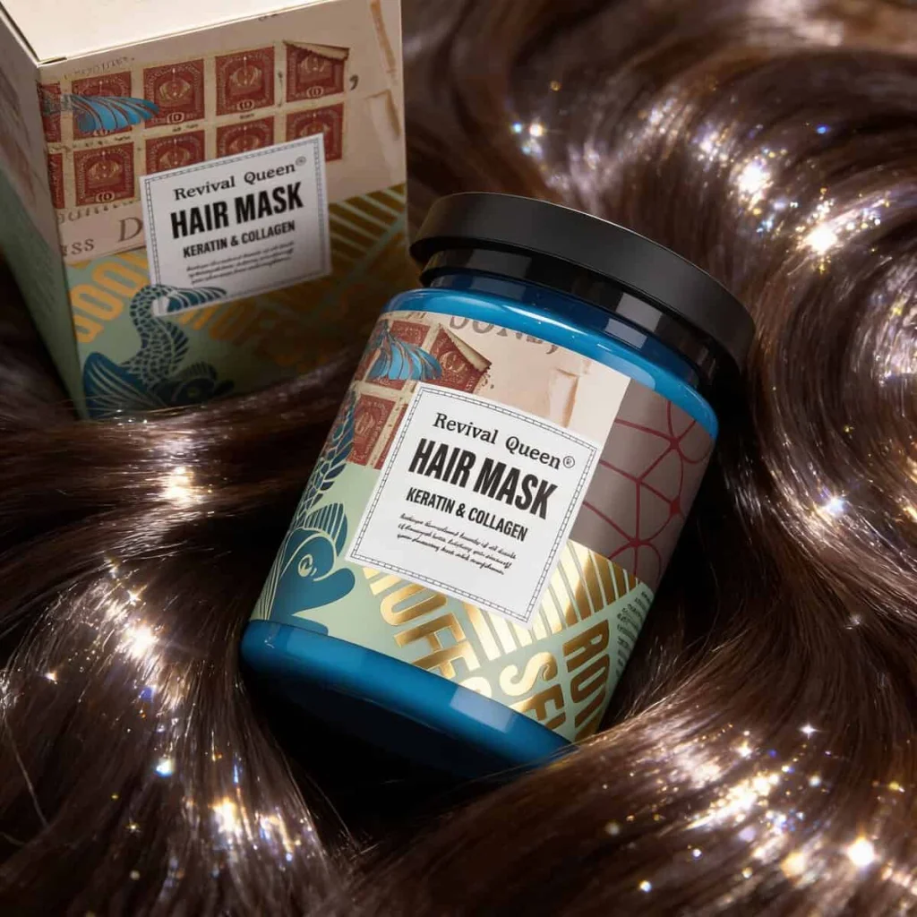 Mască de păr cu keratină și colagen, Revival Queen, 1000 ml - imagine 2