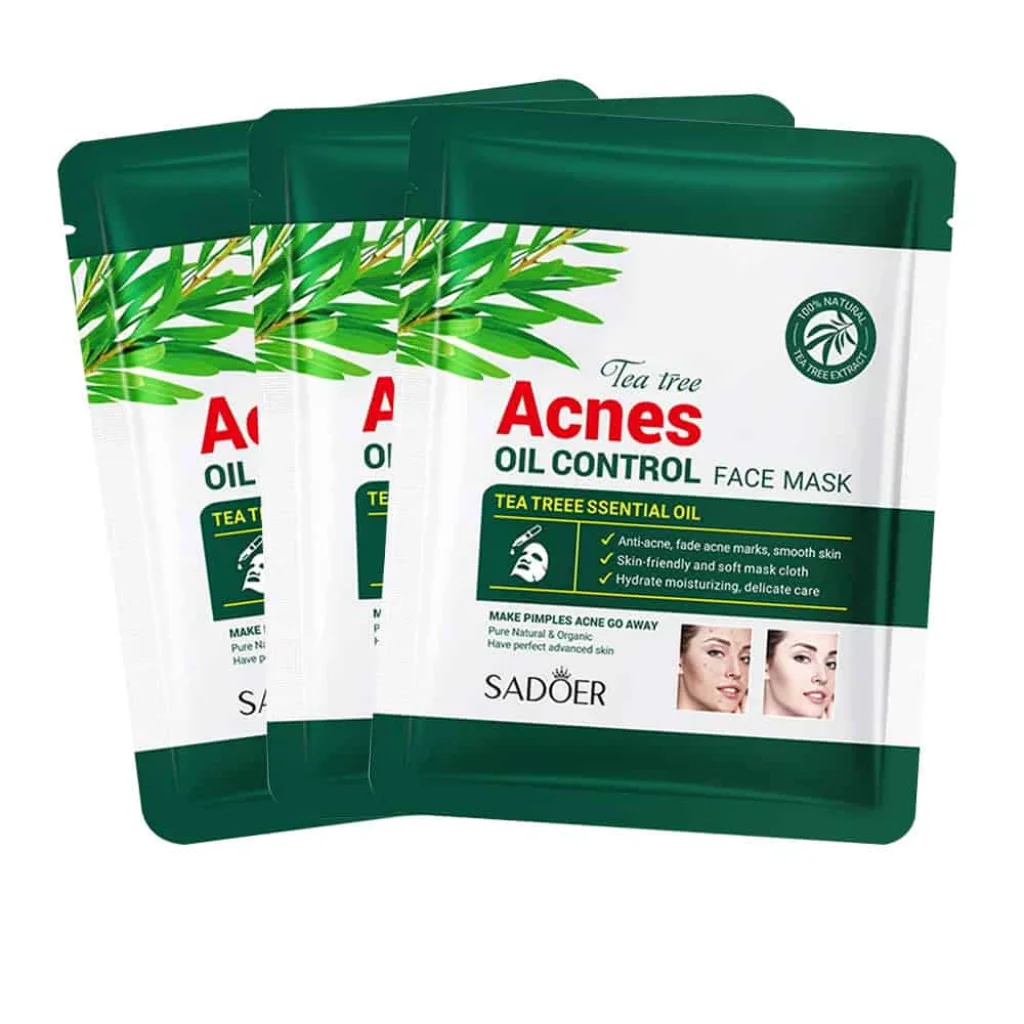 Mască facială anti acnee, cu extract de arbore de ceai - imagine 3