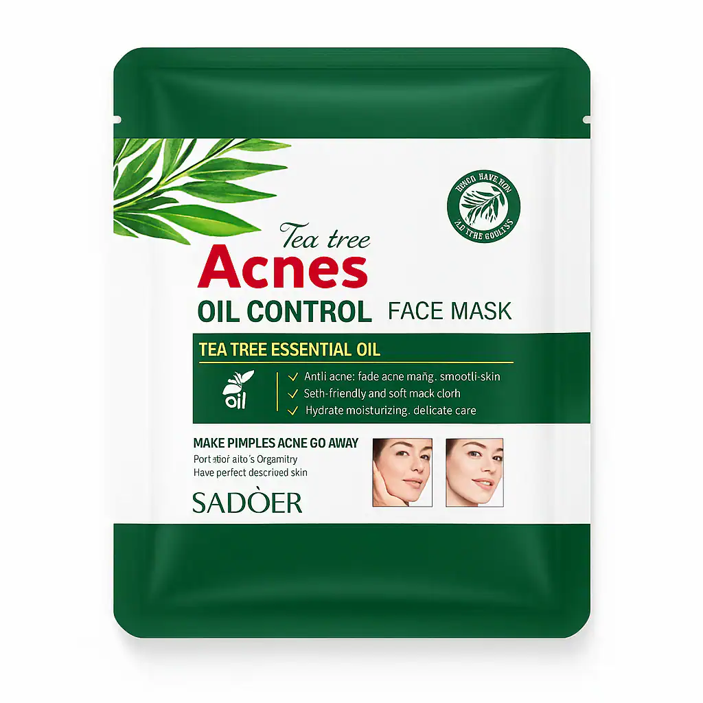 Mască facială anti acnee, cu extract de arbore de ceai