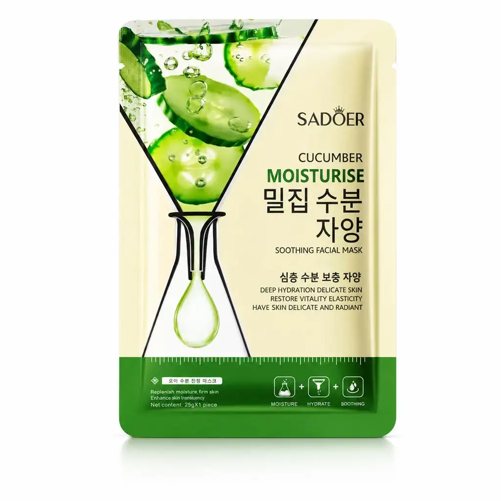 Mască facială cu extract de castravete, Sadoer, 25 g