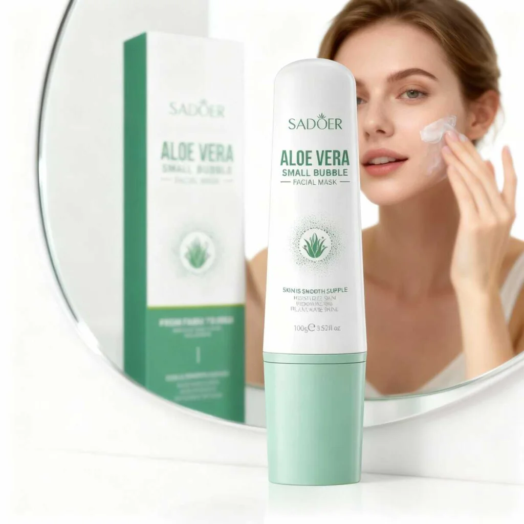 Masca hidratantă cu Aloe Vera pentru față, 100g - imagine 3