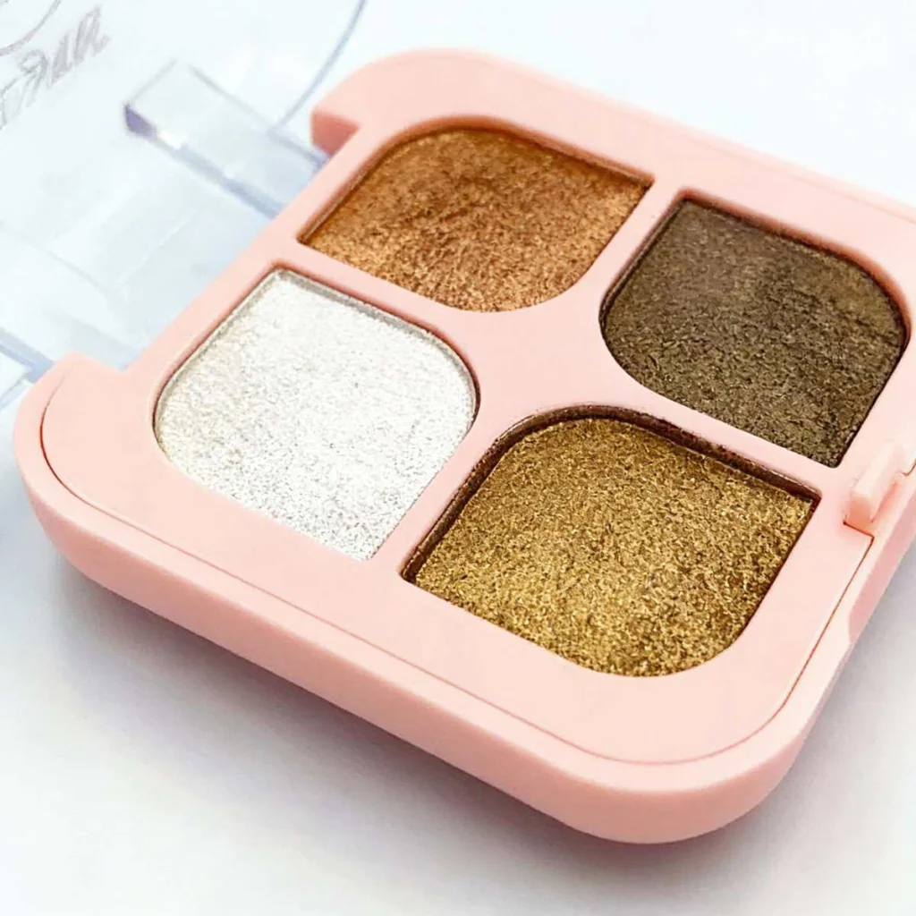 Mini paleta sidefata de machiaj, USHAS, 4 nuante, 1 bucată - imagine 2