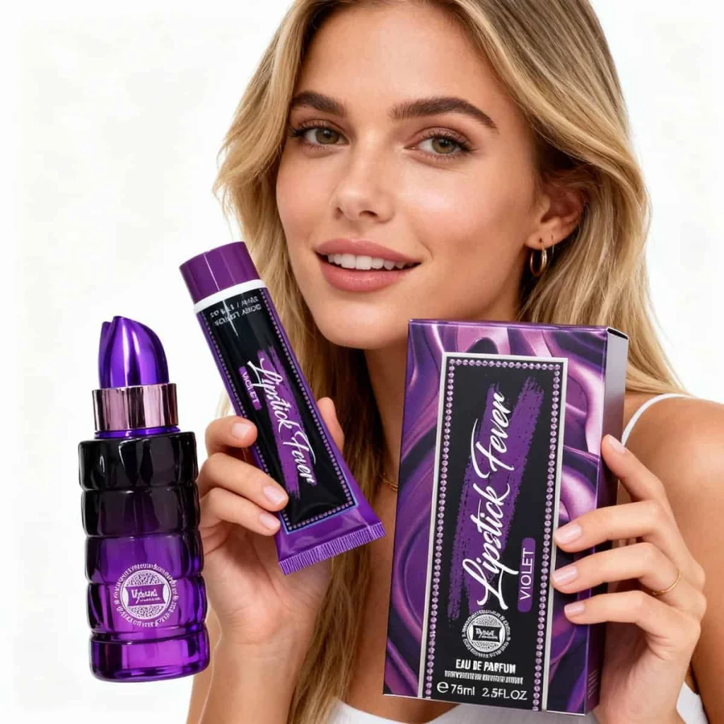 Parfum și Loțiune, Lipstick Fever Violet, 2 piese - imagine 2