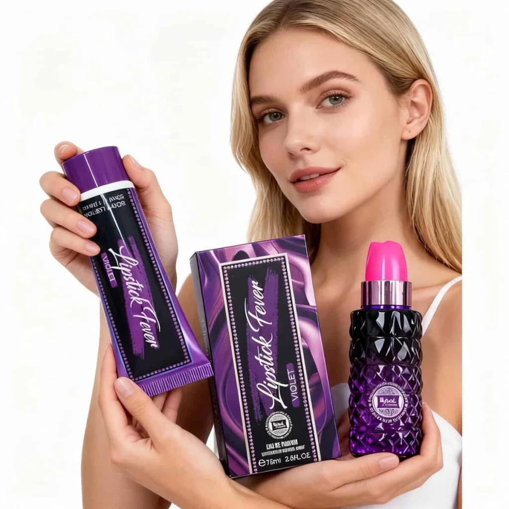 Parfum și Loțiune, Lipstick Fever Violet, 2 piese - imagine 3