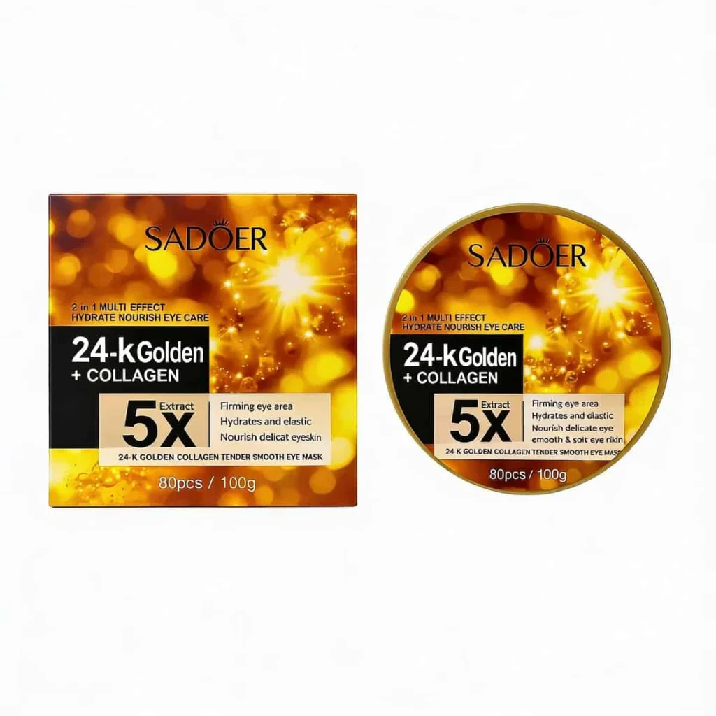 Patch hidratant cu aur de 24 k si colagen, 80 buc