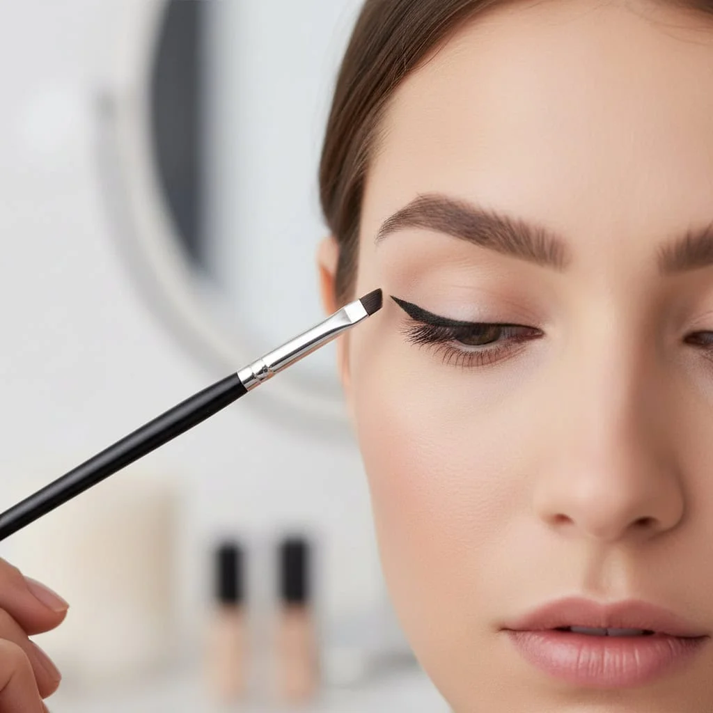 Pensulă pentru eyeliner, diverse culori - imagine 2