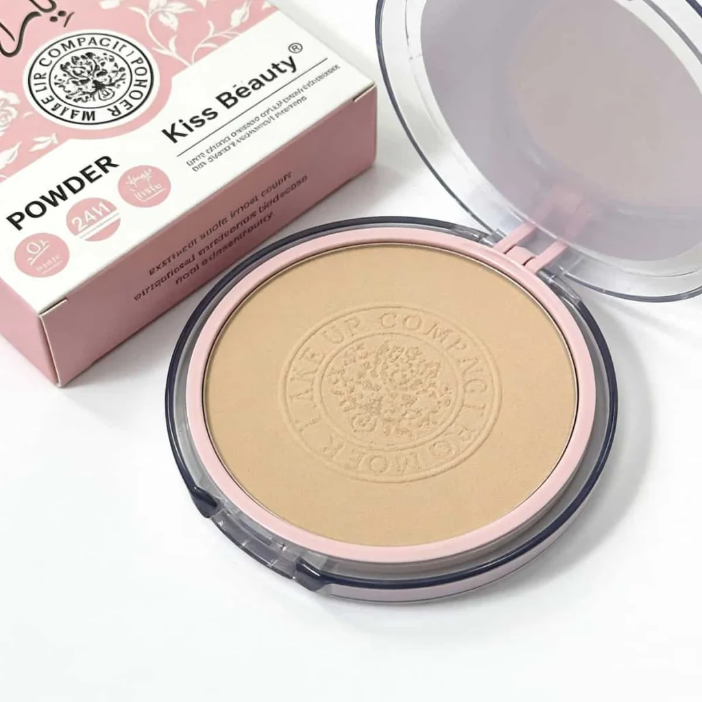 Pudră compactă pentru finisaj mat și uniform, Kiss Beauty, 1 bucată - imagine 2