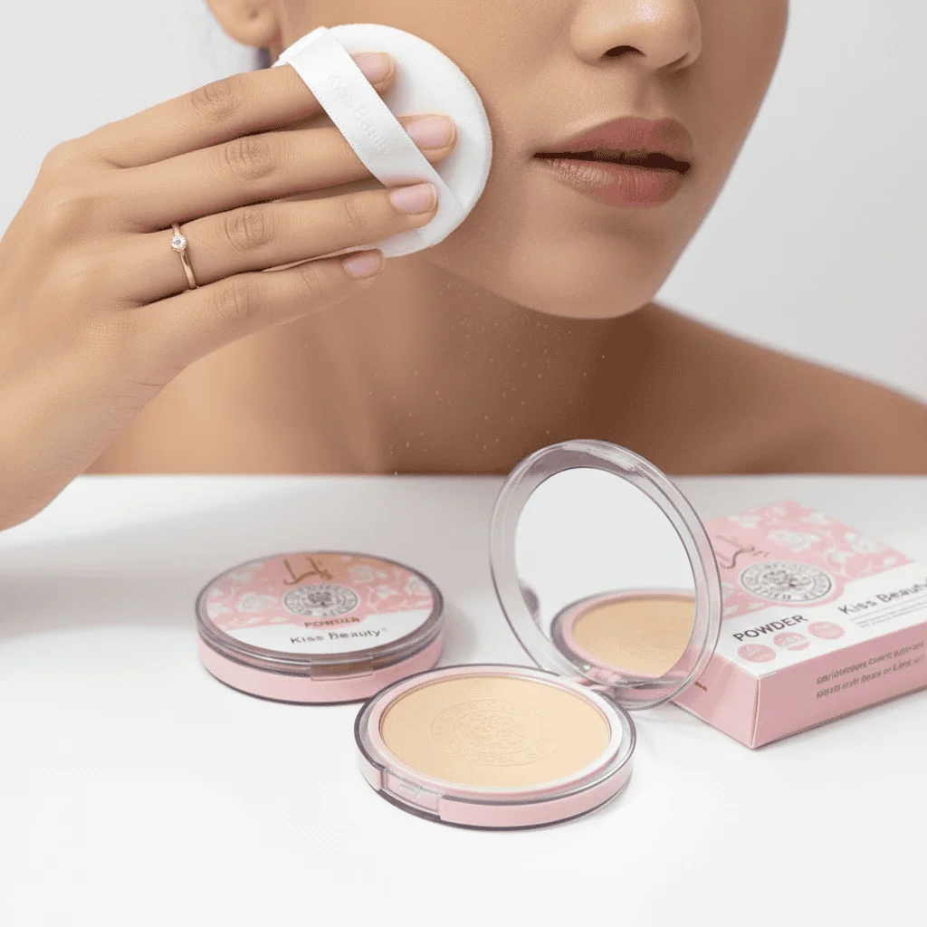 Pudră compactă pentru finisaj mat și uniform, Kiss Beauty, 1 bucată - imagine 4