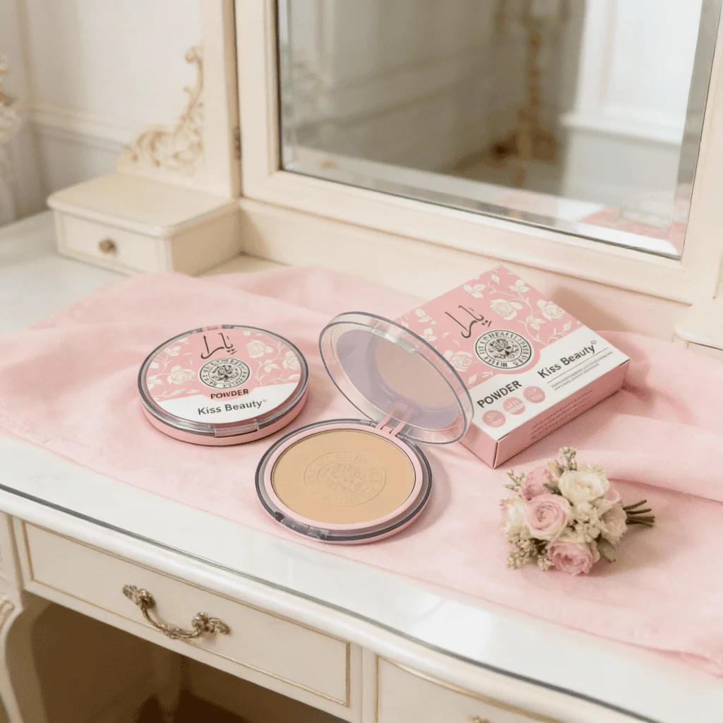 Pudră compactă pentru finisaj mat și uniform, Kiss Beauty, 1 bucată - imagine 3