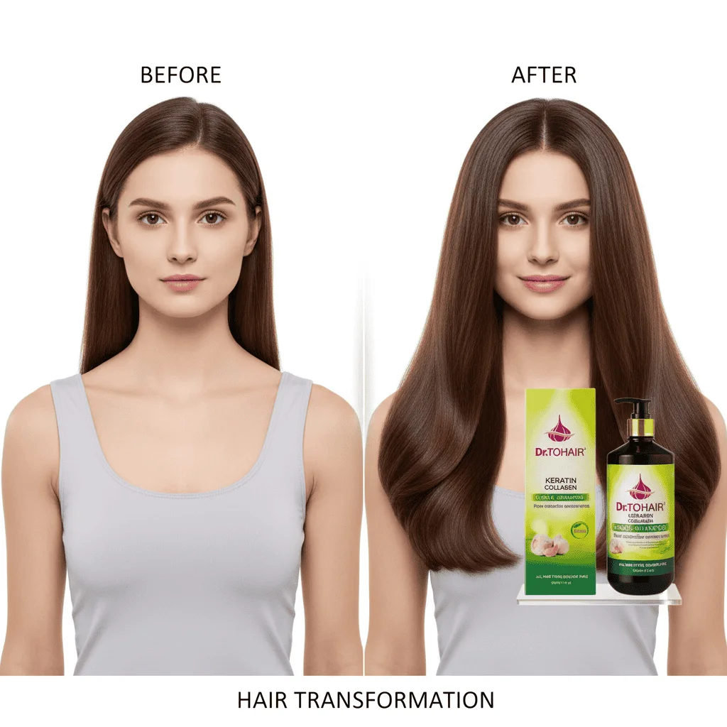 Șampon Profesional cu Usturoi, Keratină și Colagen, 900 ml - imagine 4