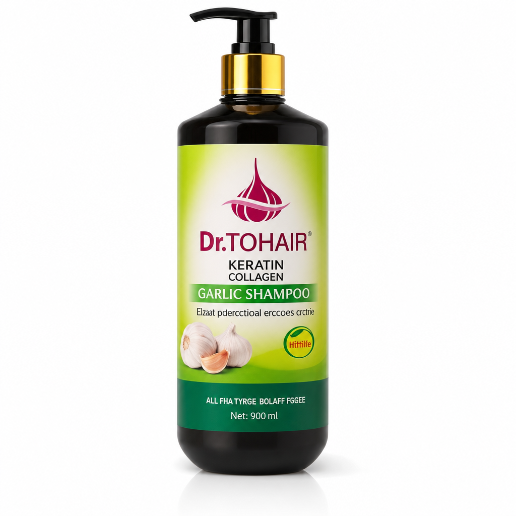 Șampon Profesional cu Usturoi, Keratină și Colagen, 900 ml