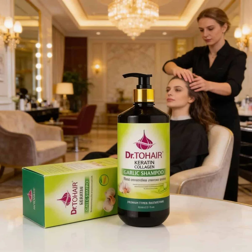 Șampon Profesional cu Usturoi, Keratină și Colagen, 900 ml - imagine 3