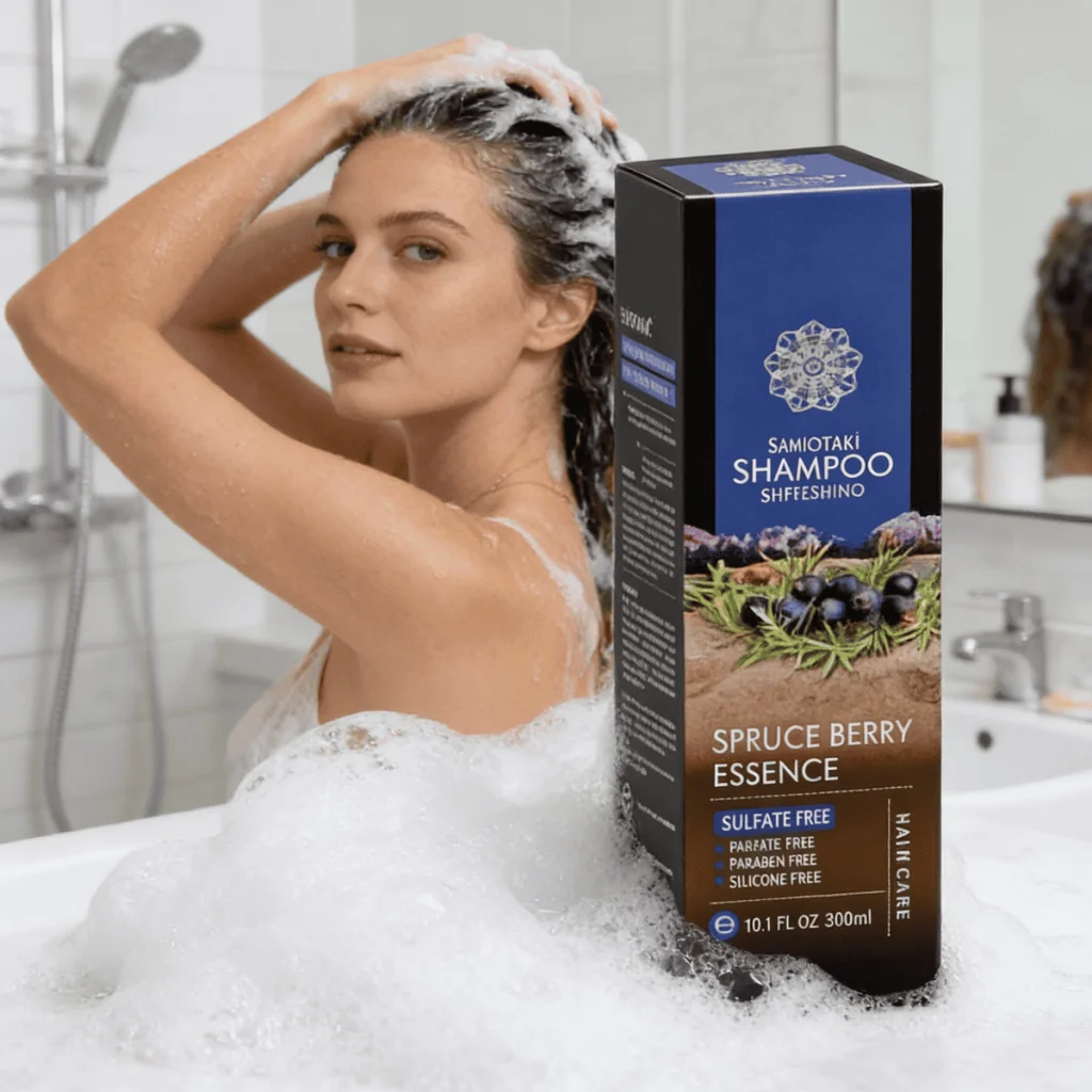 Șampon Refreshing cu Spruce Berry pentru Toate Tipurile de Păr, 900 ml - imagine 3