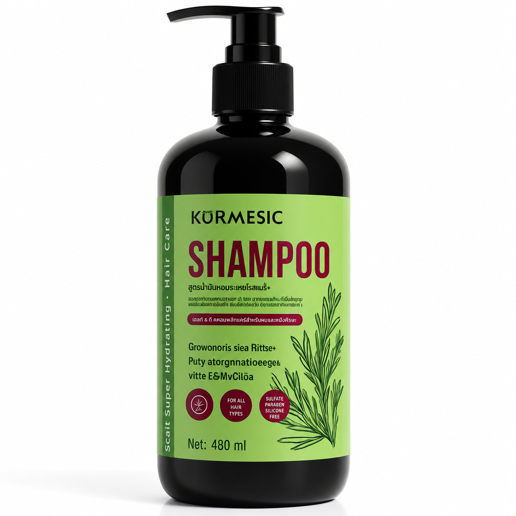 Șampon cu rozmarin și mentă pentru îngrijire completă a părului, 480 ml