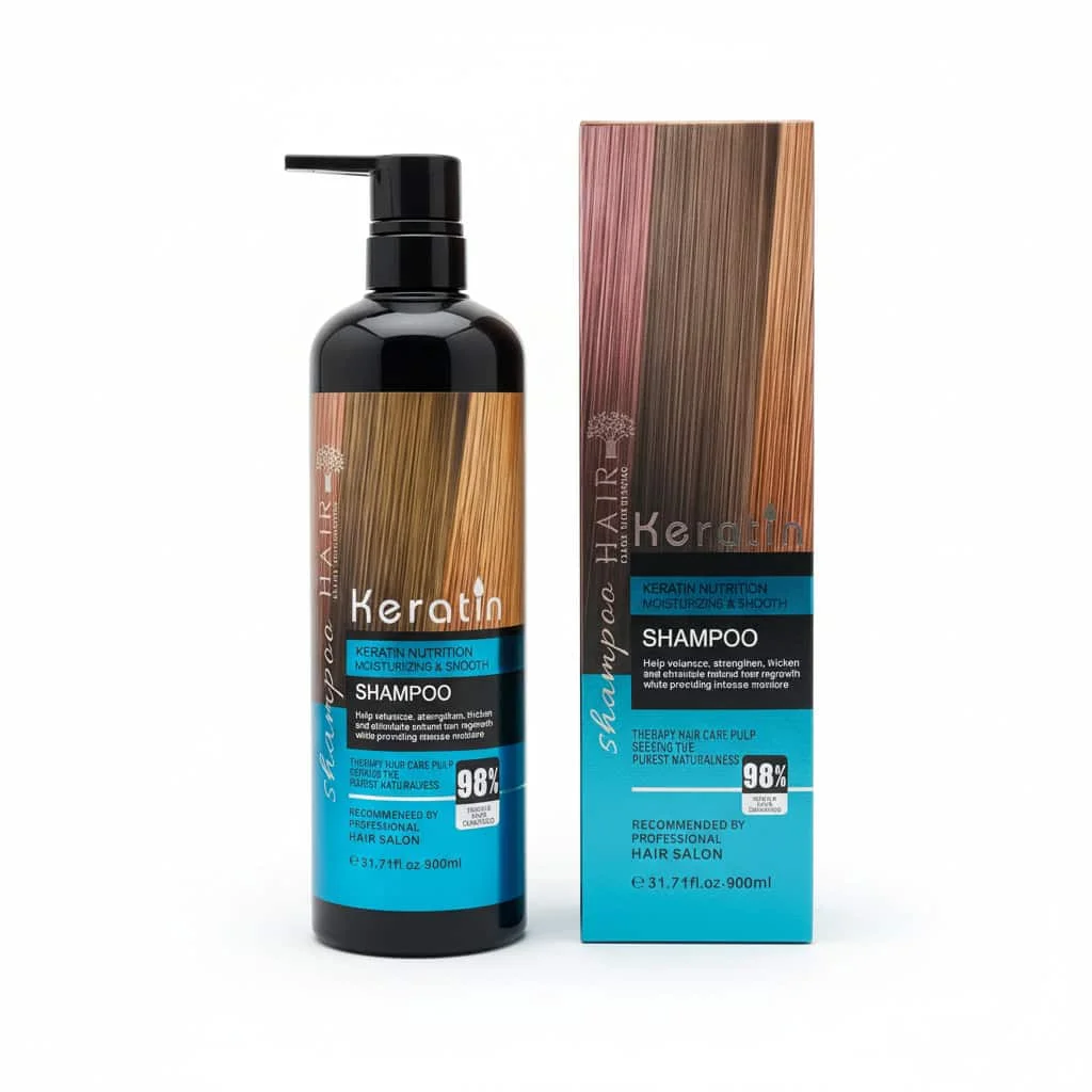 Sampon de par cu keratina, pentru par ca la salon, cantitate 900 ml