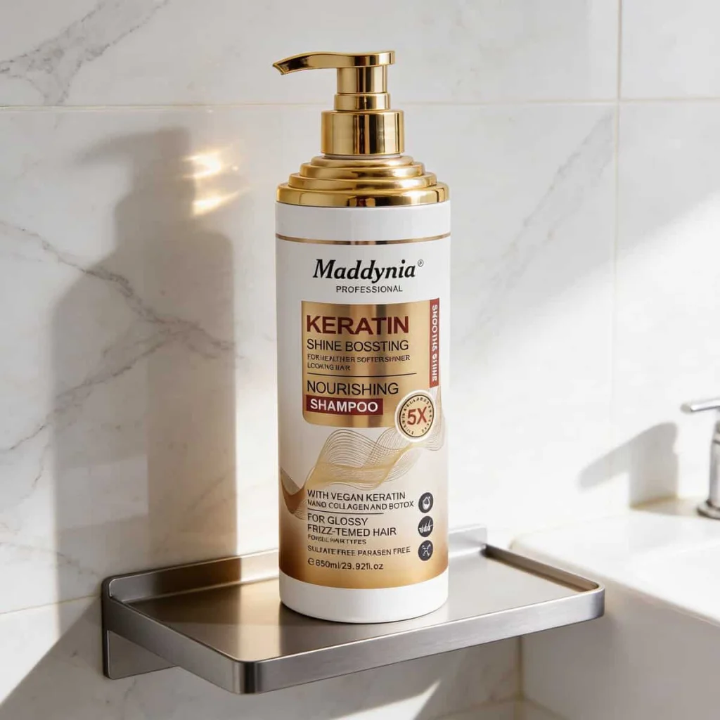 Șampon de păr cu keratină pentru păr strălucitor, Maddynia, 850 ml - imagine 2