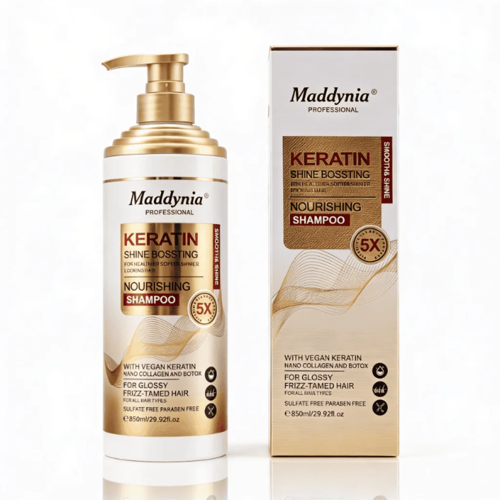 Șampon de păr cu keratină pentru păr strălucitor, Maddynia, 850 ml - imagine 3