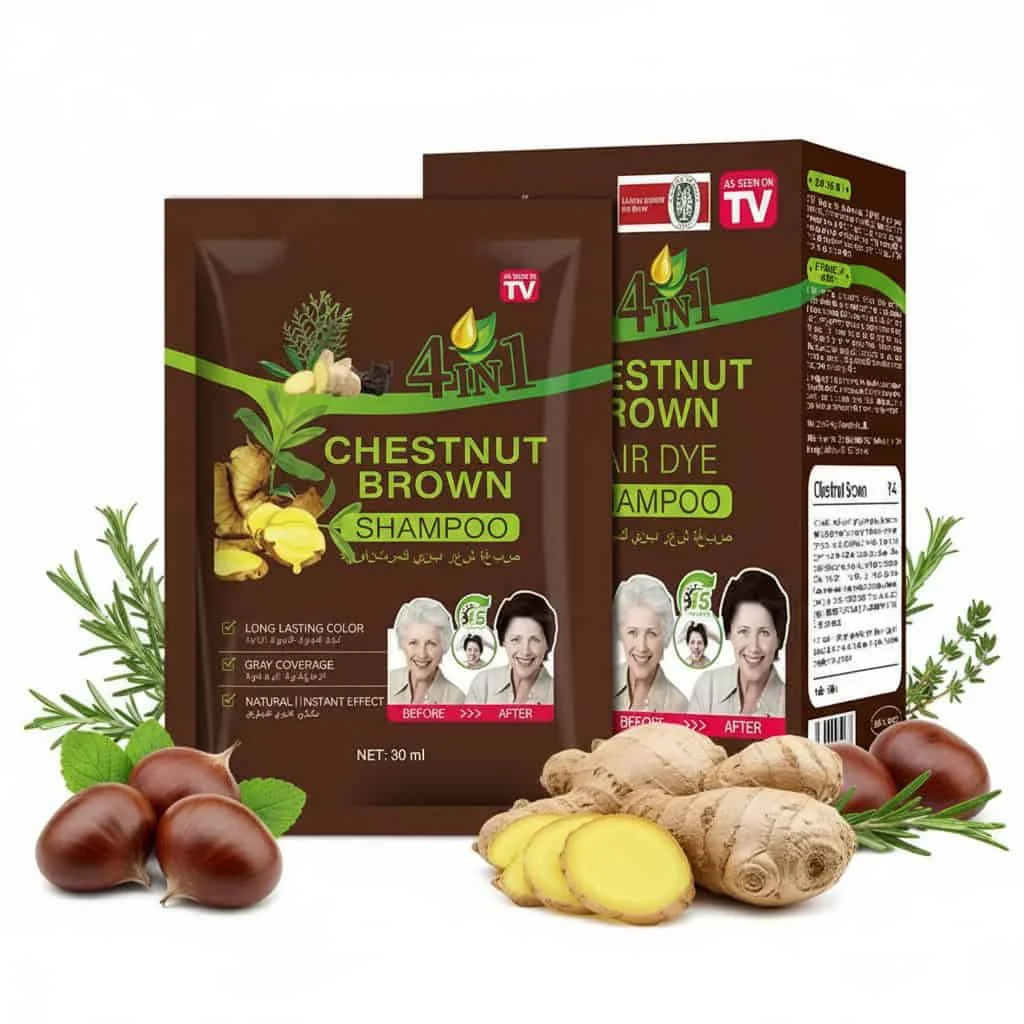 Șampon nuanțator, chestnut brown, 20 ml, 10 plicuri - imagine 3