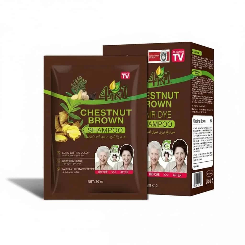 Șampon nuanțator, chestnut brown, 20 ml, 10 plicuri