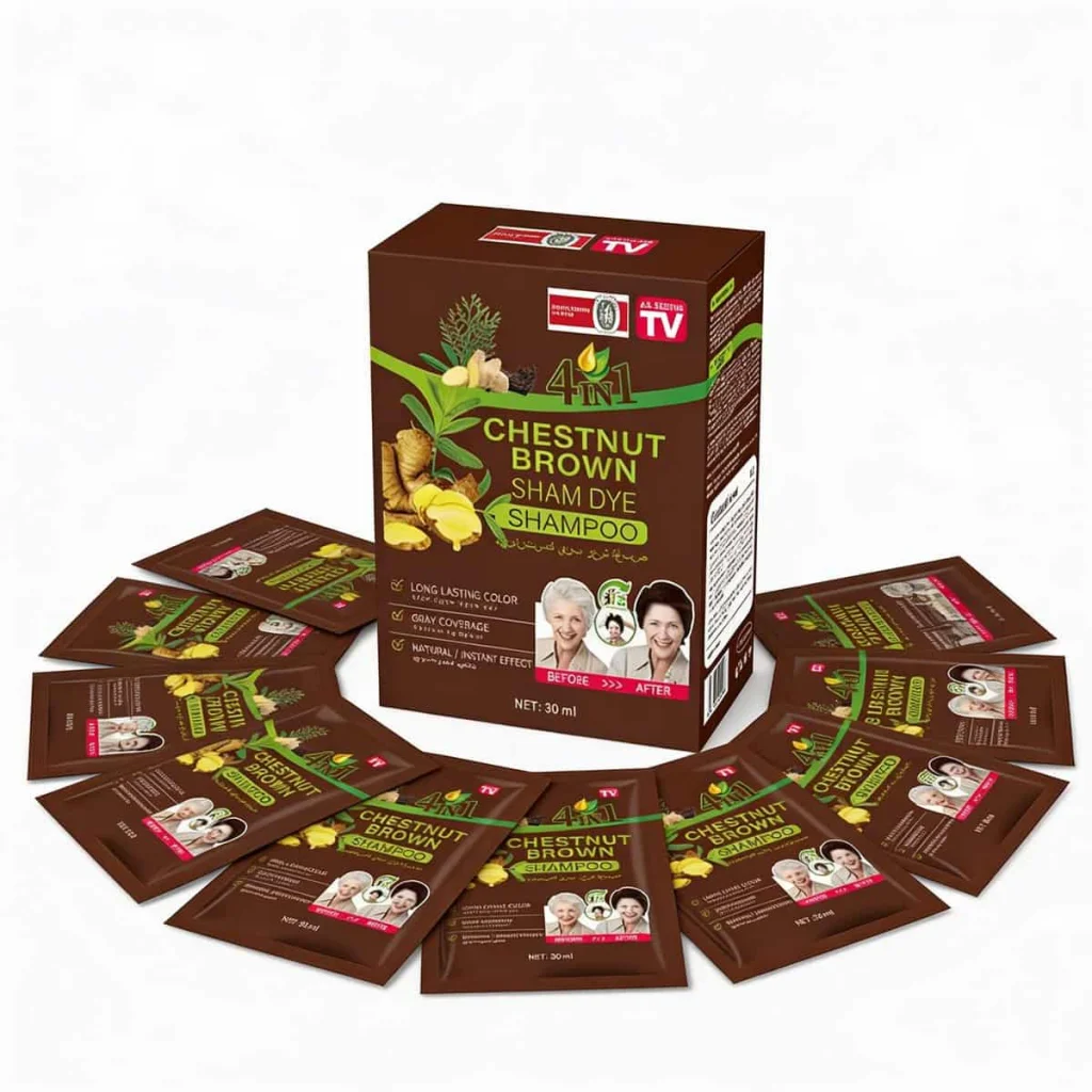 Șampon nuanțator, chestnut brown, 20 ml, 10 plicuri - imagine 5