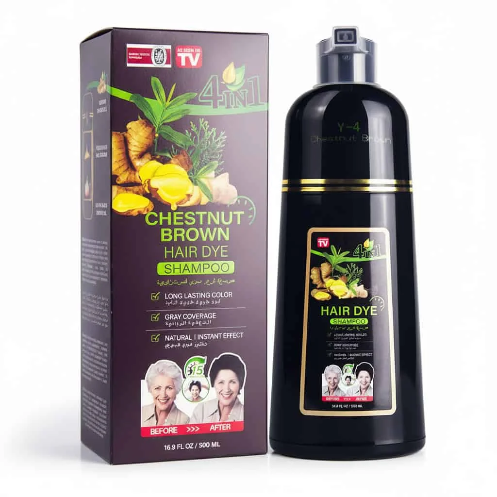Șampon nuanțator maro, 4 în 1, 500 ml