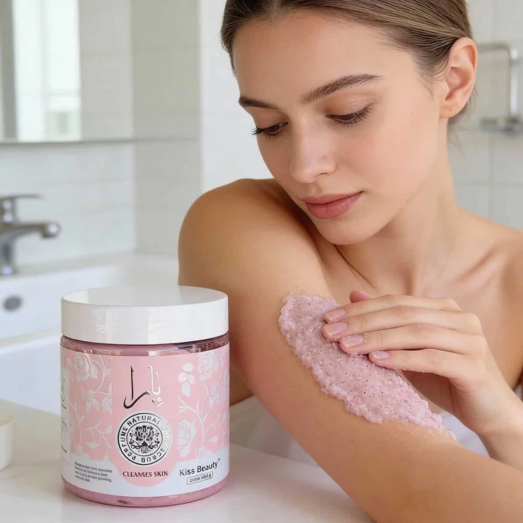 Scrub exfoliant pentru corp curățare și piele netedă Kiss Beauty Body, 500 g - imagine 2
