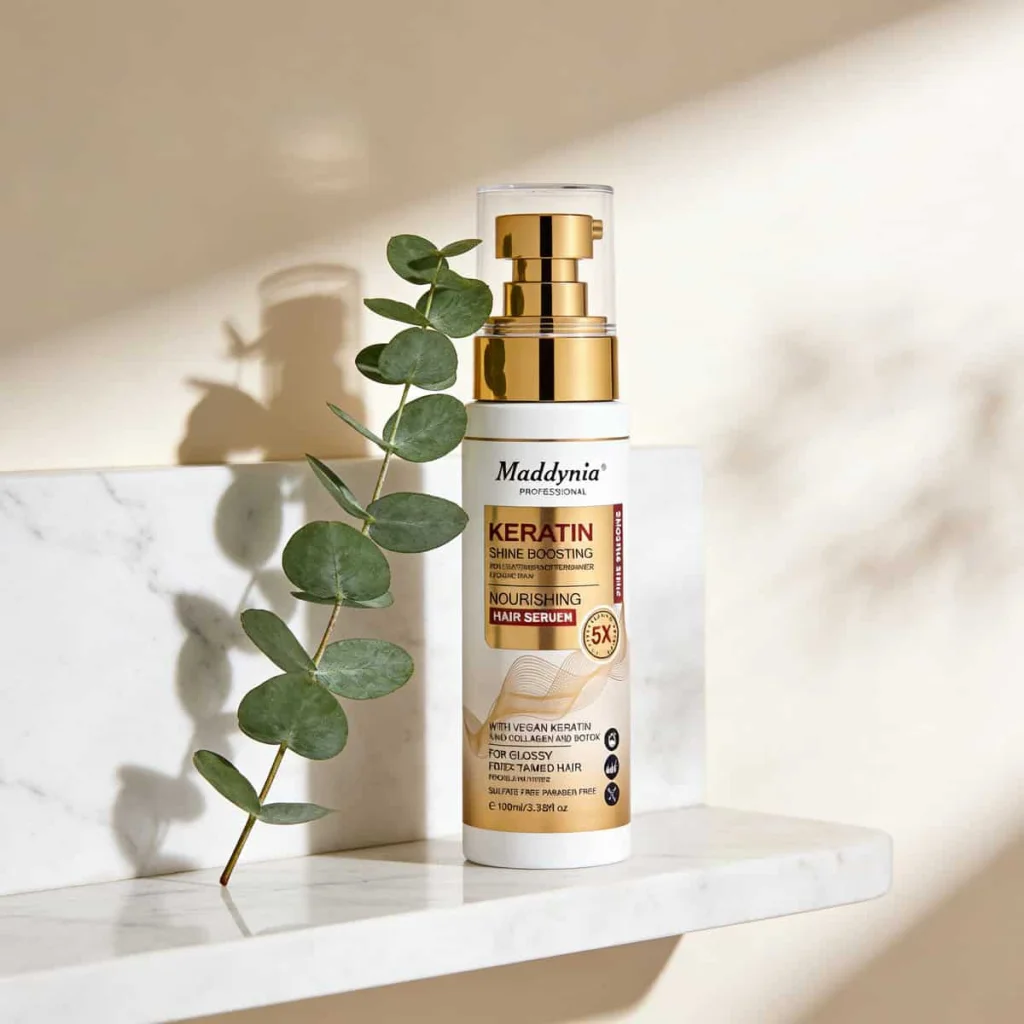 Ser de păr cu keratină pentru par strălucitor, Maddynia, 100 ml - imagine 2