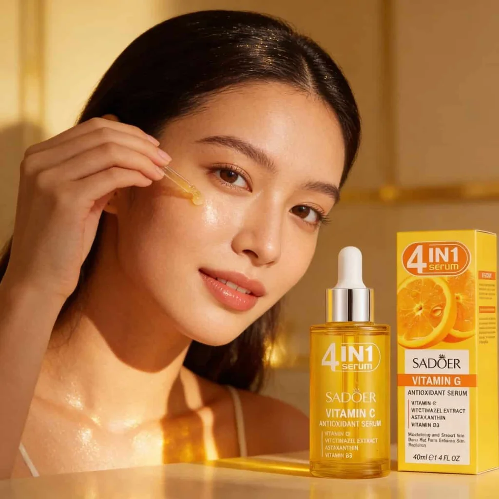 Ser facial cu vitamina C antioxidant, Sadoer, 40 ml - imagine 4