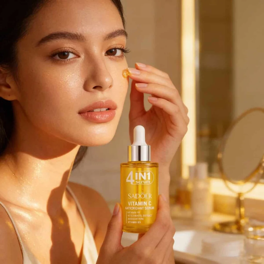 Ser facial cu vitamina C antioxidant, Sadoer, 40 ml - imagine 2
