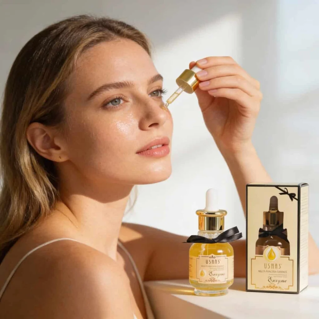 Ser facial multifuncțional cu enzime, Ushas, 30 ml - imagine 3
