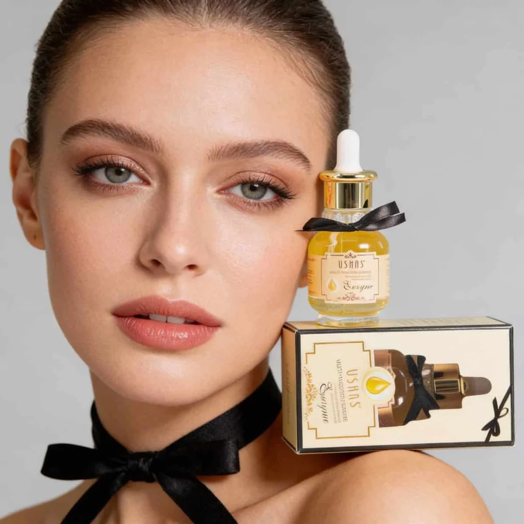 Ser facial multifuncțional cu enzime, Ushas, 30 ml - imagine 2