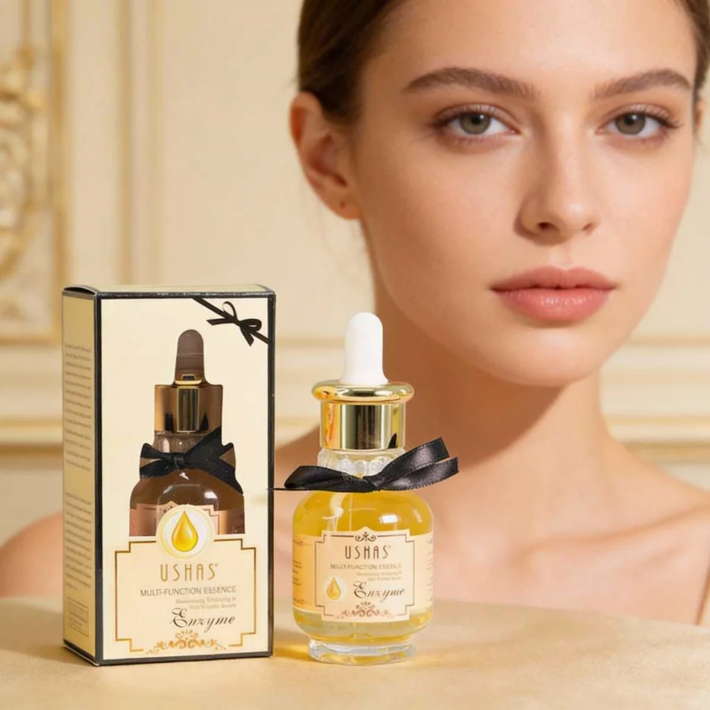 Ser facial multifuncțional cu enzime, Ushas, 30 ml - imagine 5