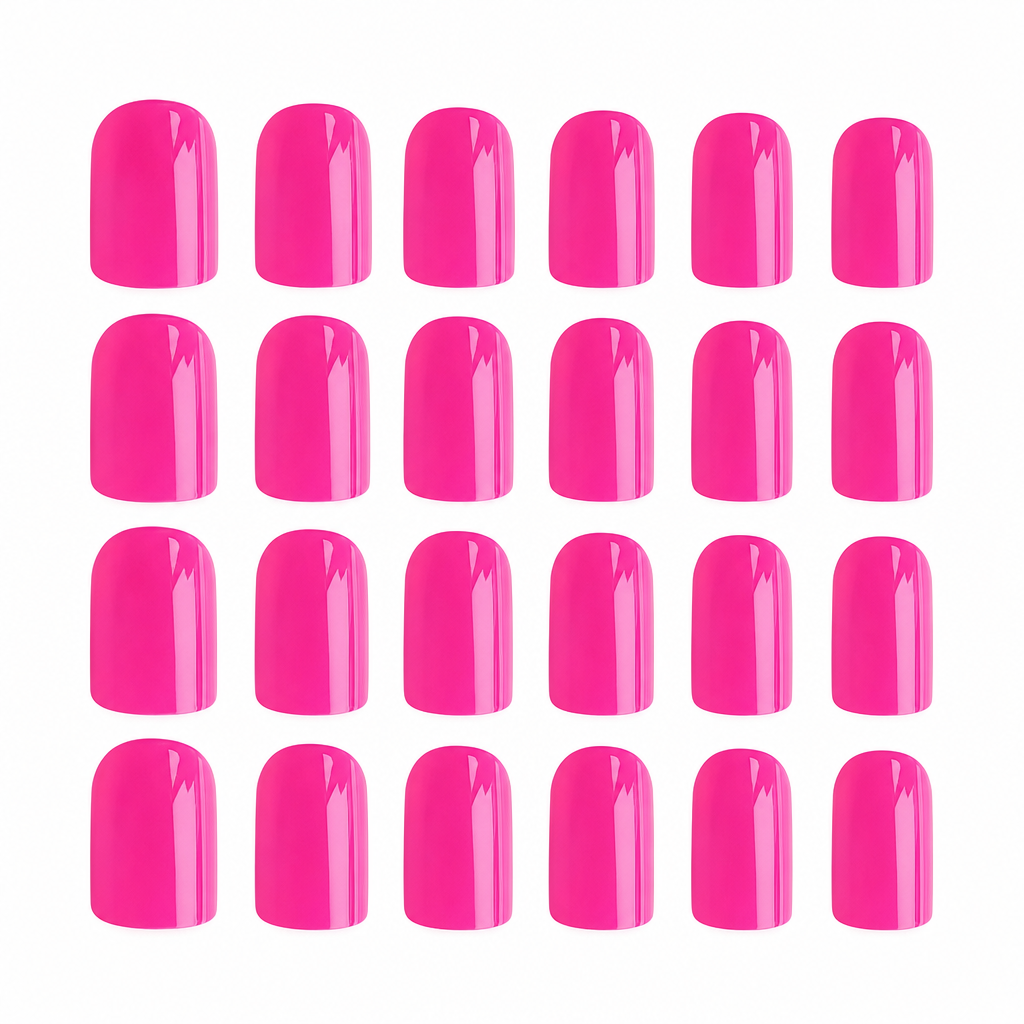Set 24 Unghii False Presate, culoare Roz